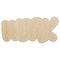 Work Text Unfinished Wood Shape Piece Cutout for DIY Craft Projects